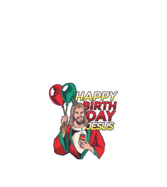 Happy Birtday Jesus! model negru pe tricou