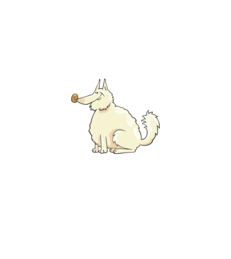 Dog silhouette model albastru deschis pe tricou