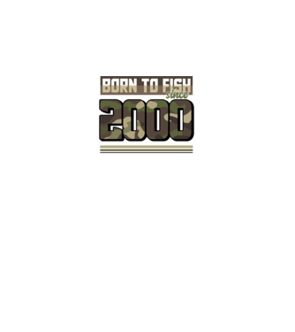 Born to fish since 2000 model negru pe tricou