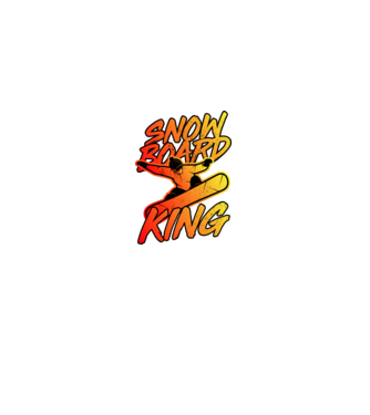 snowboard king model negru pe tricou