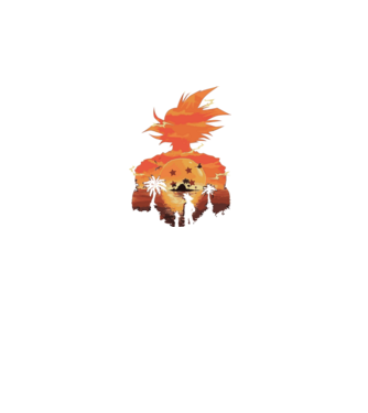 goku sunset 2 model negru pe tricou