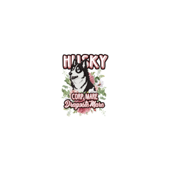husky - corp mare, dragoste mare model alb pe tricou