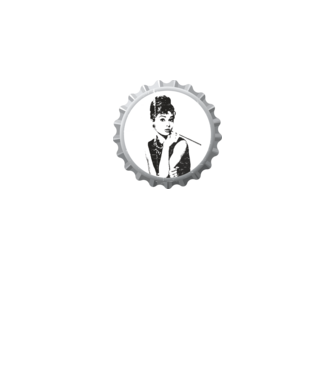 Audrey model alb pe tricou