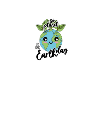 Go planet its your earth day model alb pe tricou