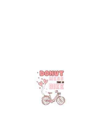 Donut mess with my bike model negru pe tricou