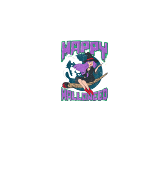 Happy Halloweed model negru pe tricou