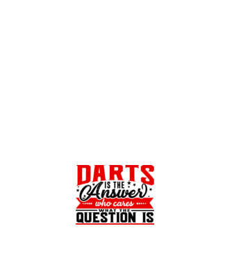 Sport is the answer DARTS model negru pe tricou