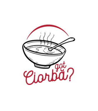 România Got ciorbă model alb pe tricou
