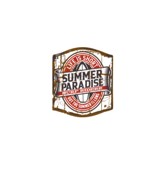 Summer Paradise model negru pe tricou