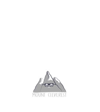 Mount cleverest model alb pe tricou