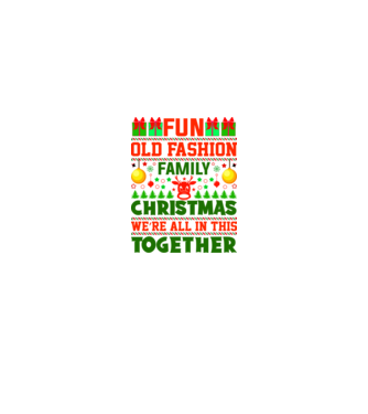 fun old fashion family christmas model negru pe tricou