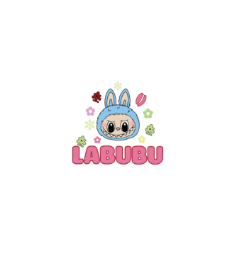 Labubu model negru pe tricou