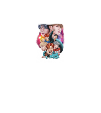 BTS POSTER model negru pe tricou