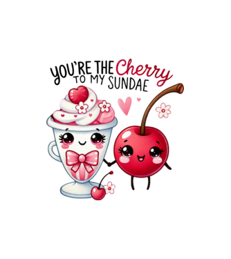 Cherry to my Sunday model nisipiu pe tricou