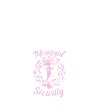 Mermaid Security girls model negru pe tricou