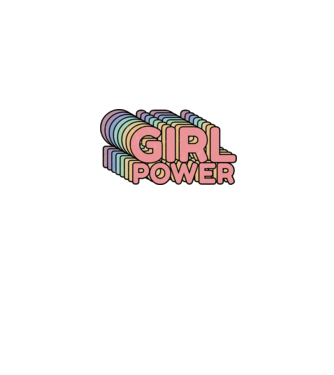 Girl power model gri pe tricou