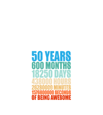 50 years of being awesome model negru pe tricou