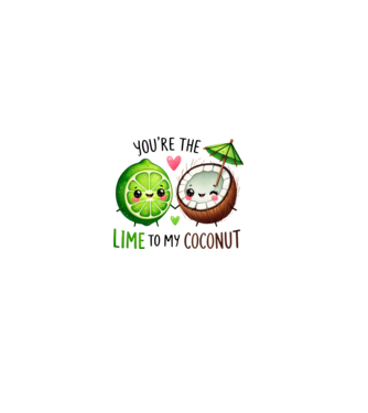 Lime to my Coconut model alb pe tricou