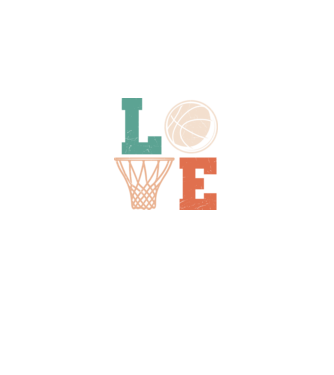 LOVE basketball model negru pe tricou