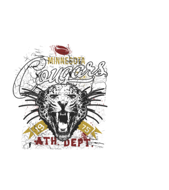 Minesota Cougars  TEXTURED model alb pe tricou