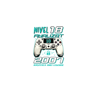 Nivel finalizat 18 2007 model negru pe tricou