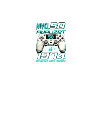 Nivel finalizat 50 1975 model negru pe tricou