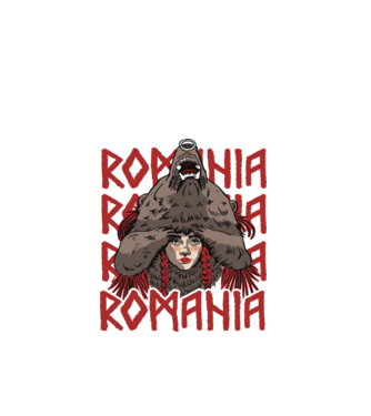 Dansul Ursului romania model negru pe tricou