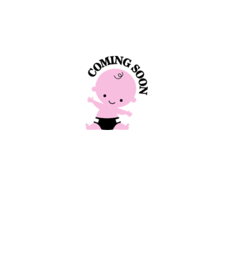 Coming soon baby model alb pe tricou