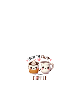 Cream to my Coffee model alb pe tricou