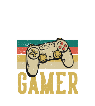 Retro gamer model negru pe tricou