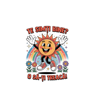 Te simți bine? model alb pe tricou