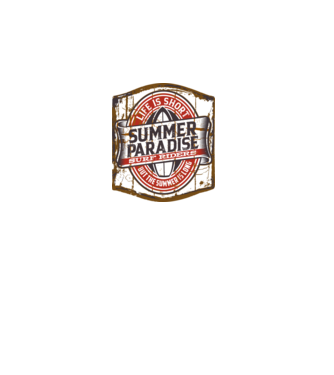 Summer Paradise model negru pe tricou
