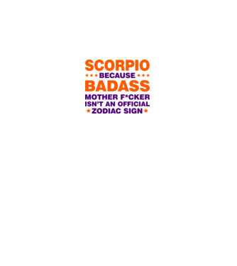 Badass zodiac SCORPIO model alb pe tricou