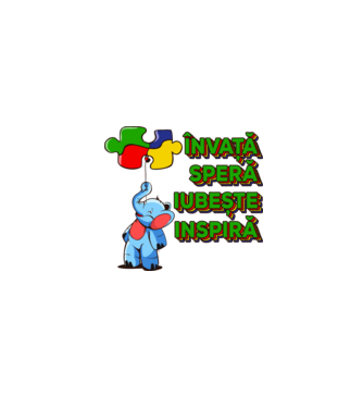 Învață, speră, iubește, inspiră model alb pe tricou