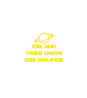 Cel mai tare unchi din galaxie model negru pe tricou