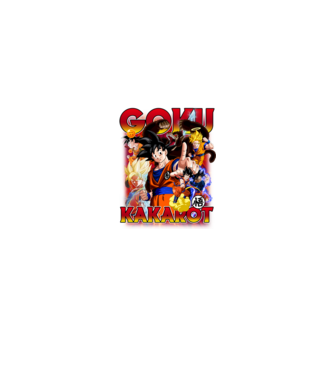 goku dragonball model roșu pe tricou