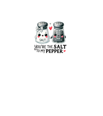 Salt to my Pepper model alb pe tricou