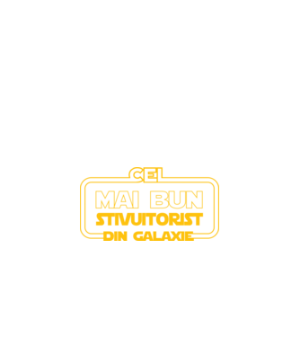 Cel mai bun stivuitorist din galaxie model negru pe tricou