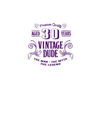 Vintage Dude - 30 model alb pe tricou