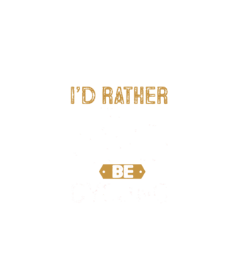 I'd rather be cycling model negru pe tricou