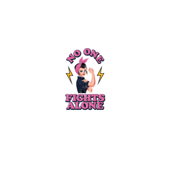No one fights alone pinup texture model gri pe tricou