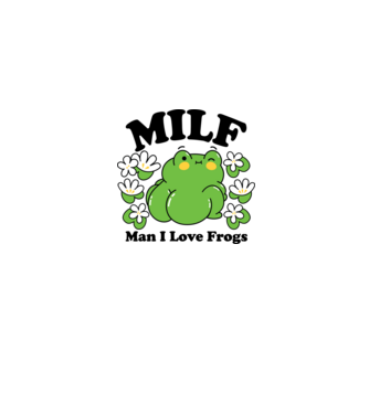 MILF man i love frogs model gri pe tricou