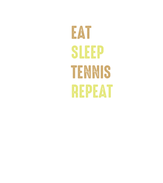 eat sleep tennis repeat model negru pe tricou