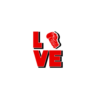 LOVE BOX model alb pe tricou