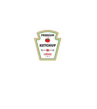 ketchup premium - calitate model negru pe tricou