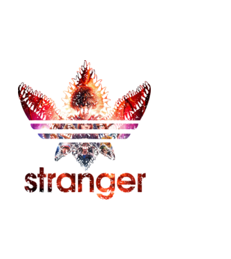 stranger logo poster model negru pe tricou