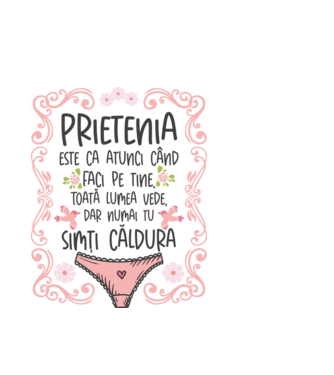 Prietenia este ca atunci când faci pe tine model alb pe tricou