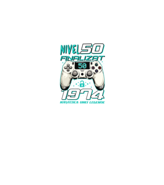 Nivel finalizat 50 1975 model negru pe tricou