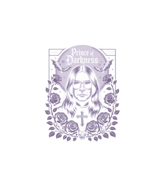 Prince of Darkness model alb pe tricou