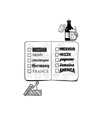 Bachelor Party World tour model alb pe tricou